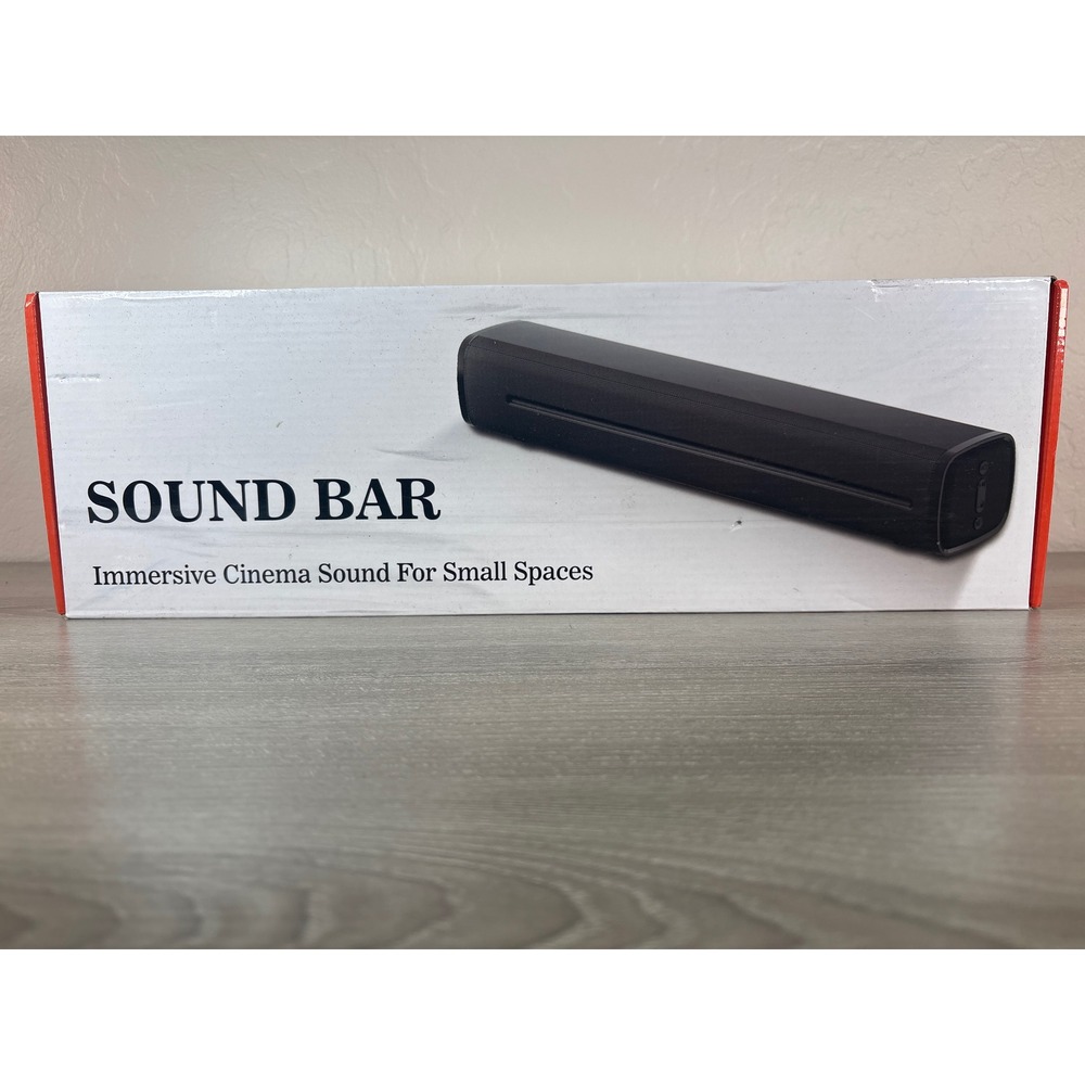 Compact Sound Bar Immersive Cinema Sound for‎ Small Spaces Black Home Theater TV